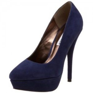 Steve Madden Deep Blue Suede Platform Stiletto Pumps
